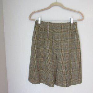 Gordon of Philadelphia Brown Plaid S Side Zip Shorts